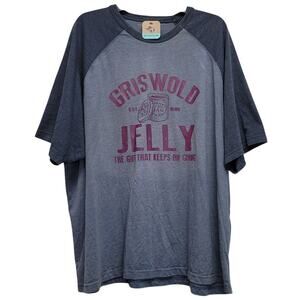 Hand Printed Upcycled Mens 3XL Christmas Griswold Jelly National Lampoon Tee